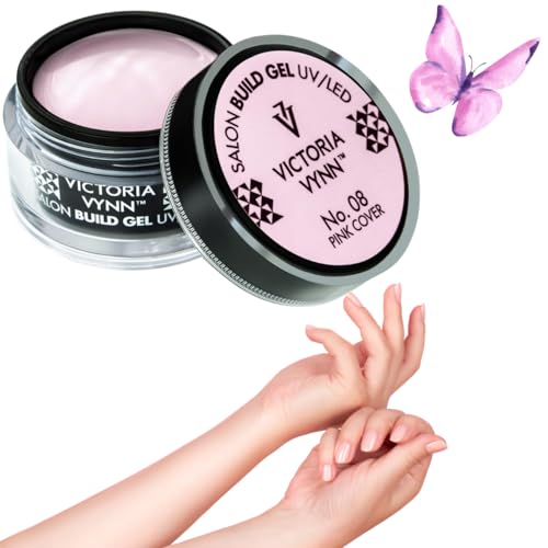 Build Gel UV/LED Pink Cover 08 de 50ML para extensiones de uñas 5
