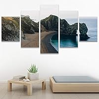 SIGNWIN 5 Panel Canvas Wall Art Calming Waters for Home Decorations Ready to Hang - 60
