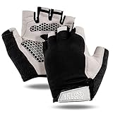 VELO ELEMENTS Fahrradhandschuhe - Halbfinger Fahrradhandschuhe Sommer - rutschfeste Radhandschuhe mit Gel-Polster - Integriertes Schweißband - Mountainbike Handschuhe Herren und Damen - L