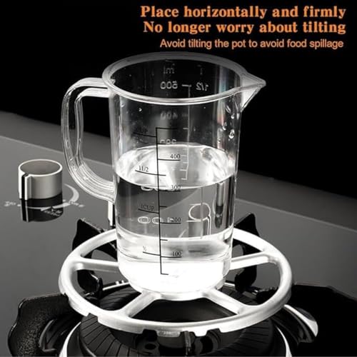 Image of Gas Stove Burner Stand Pot Stand Rack Reducer Ring Holder Coffee Maker Shelf Cookware Bracket for Small Jug Milk Jug Coffee Pot 2 Pcs (Silver)