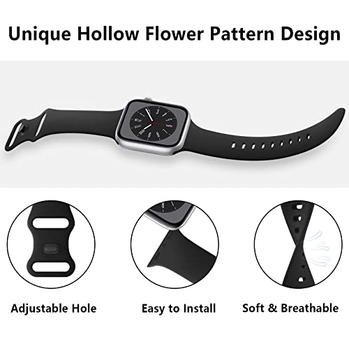 Image of Tobfit 3-Pack Strap Compatible with Apple Watch Series 10 /9 /8 /7 /6 /5 /4 /3 /2 /1 /SE 1 2 - 38mm /40mm /41mm /42mm /44mm /45mm /49mm Replacement Band for Men & Women (Smartwatch Not Included)