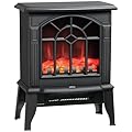 HOMCOM 16" 1500W Freestanding Indoor Electric Fireplace Heater - Black