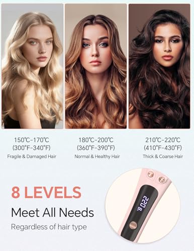 LANDOT Automatic Curling Iron 1-inch,Easy-to-Use Self Curling Wand with Auto Rotation, Anti-Tangle Technology for Beginners, Ideal Gift for Girls & Teens - Charming Pink - Image 5