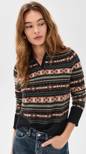 Vince Women's Fair Isle Polo Sweater2