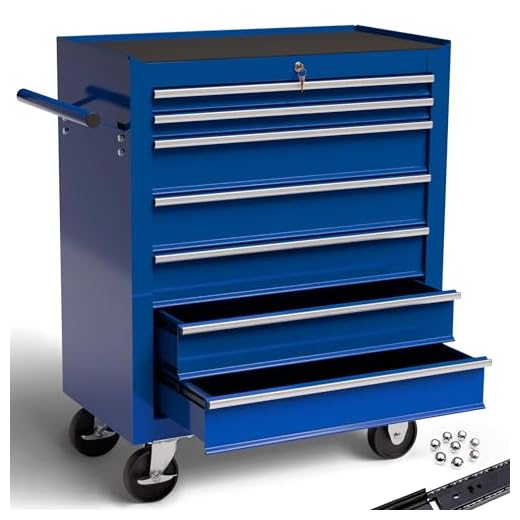 4 Stück Briefkastenschloss Möbelschlösser Zylinderschloss Zylinder Cam Lock Schrankschloss Spindtürschloss Schubladeschloss, mit 8 Schlüsseln Alle Schlüssel sind gleich (16mm) 6 Arebos Werkstattwagen 7 Fächer | zentral abschließbar | inkl. Antirutschmatten | kugelgelagerte Schubladen | 2 Rollen mit Feststellbremse (blau)