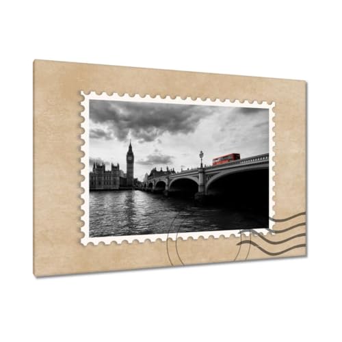 Toile Big Ben et bus rouge pour revivre vos voyages en Angleterre