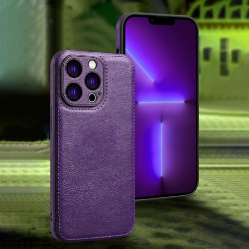 Étui en cuir iPhone 12 Pro Max haut de gamme et ultra-fin avec protection d'objectif coloris cherry