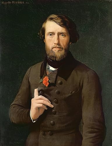 Art tableau portrait Félix d'Arjuzon Flandrin pour salon classique 60x90