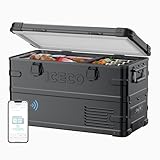 ICECO APL35 Dual Zone Portable Fridge Freezer, 37 Quart 12V Car Refrigerator with Secop Nano Compressor, Aluminum Electric Compressor Cooler 12/24V DC, 100-240V AC, -4℉~68℉, for RV,Camping,Travel