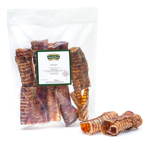 Masterfeed Rinderstrossen 10 cm, Getrocknet, 100% Natürlich, Kauartikel für Hunde, 500 g