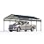 Patiowell 12x20 FT Metal Carport, Outdoor Large Heavy Duty Carport with Reinforced Frame and Vertical Roof, All-Weather Garage Car Port Shelter for Car, Truck, Boat and Tractor, Black