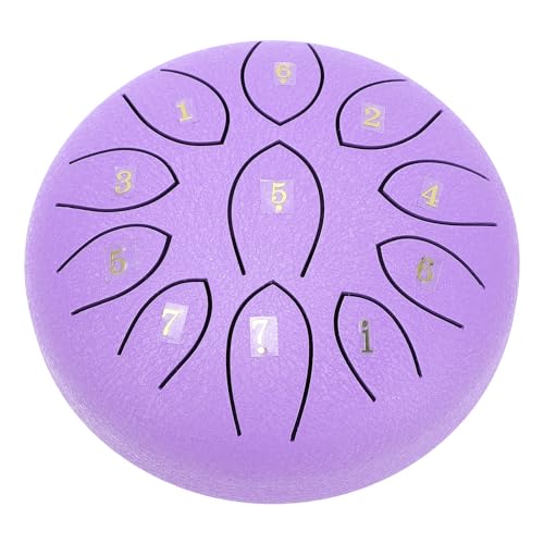 Tambor de lengüeta de acero 6 pulgadas, 11 tonos, morado miniatura 1
