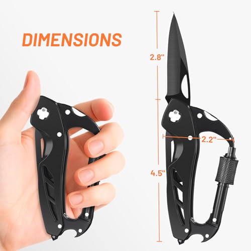 9-in-1 Multitool Carabiner with Knife
