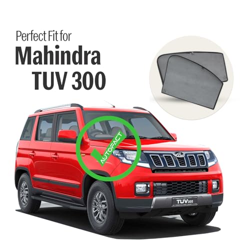 Image of Autofact Car Sunshades for Mahindra TUV 300, UV Protection, Useful Car Accessories, Custom fit Sun Shades for Side Windows, Set of 6