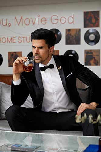 MAGE MALE Men's Velvet Slim Fit Suit Blazer Jacket Shawl Lapel One Button Dinner Prom Wedding Tuxedo 6