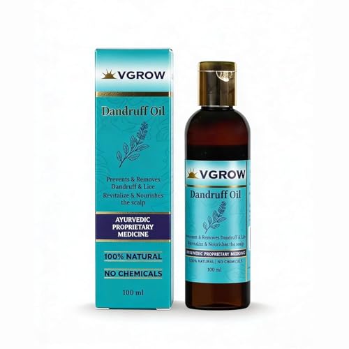 Image of VGROW Natural Dandruff Oil, Ayurvedic Hair Treatment, 100 ml