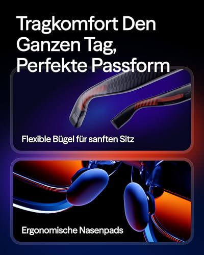 VITURE Luma AR/XR Brille – 146\ 1200p Ultra-Scharf-Display, 50° Sichtfeld, 3Dof, Elektrochromer Film, Adaptive Abdunklung, AR Brille für iPhone 17/16/15, Android, Mac, PC, Steam Deck, Switch, Switch 2