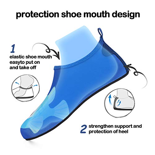 Kkomforme Kids Beach Water Shoes Non-Slip Quick Dry Swim Barefoot Aqua Pool Socks Shoes for Boys and Girls Toddler2
