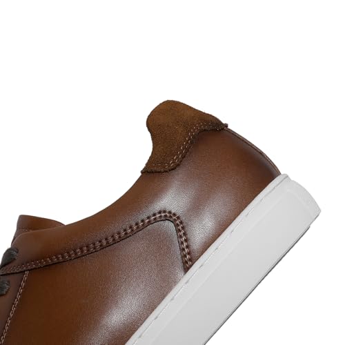 Image of Classic Sneakers Leather Casual Dress Sneakers Breathable Lace-up Oxford Fashion Sneaker for Men