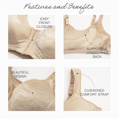 Playtex Women’s 18 Hour Front Close Extra Back Support Wireless Bra, USE52E4