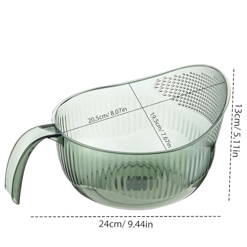 Cuenco, colador para lavadora de arroz, cesta de drenaje multifuncional, embudo de drenaje de cocina con escurridores laterales para limpiar frutas, arroz, herramienta de cocina