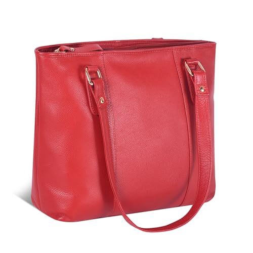 Image of Leather Purse For Women - Real Leather Tote For Women - Ladies Shoulder Handbag For Work, Travel, Casual Use