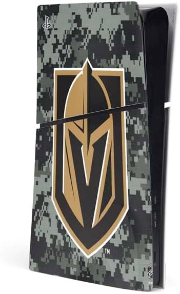 Skinit Decal Gaming Skin Compatible with PS5 Slim Digital Edition Console - Officially Licensed NHL Vegas Golden Knights Frozen Design