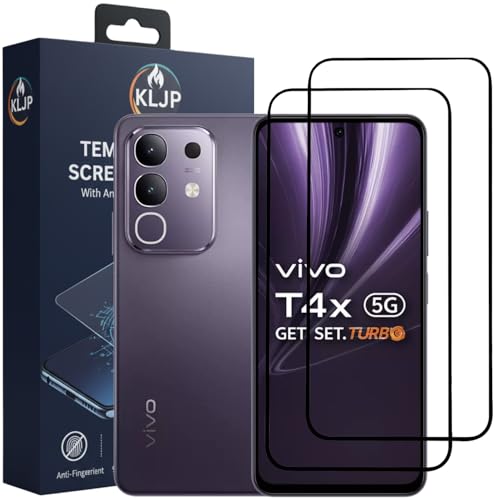 Image of Military-Grade Gorilla Tempered Glass For iQOO Z10x / Vivo T4x With Installation Kit | Edge to Edge Coverage | Black (Pack Of 2)