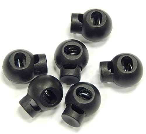 Pack of 10 cord stoppers, cord clamp, black, ideal for 3/4/5 mm cord, laces, band clamp, toggle stop for ropes jackets - Image 4
