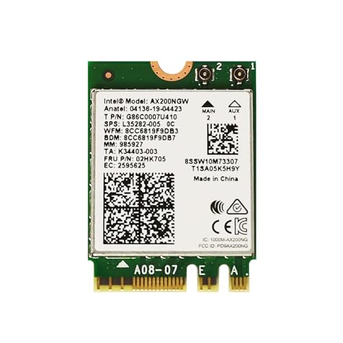 Image of Plugnet | Intel AX200NGW Wi-Fi 6 Wireless-AX PCIe M.2 Module | 2.4 Gbps, Bluetooth 5.2 | Dual Band | 802.11ax, Windows 11 /10, Linux Compatible (Only for Tiny pc)