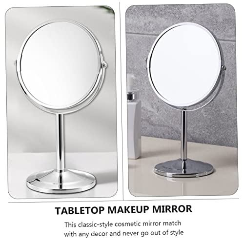 Espejo de maquillaje de escritorio elegante y giratorio miniatura 4