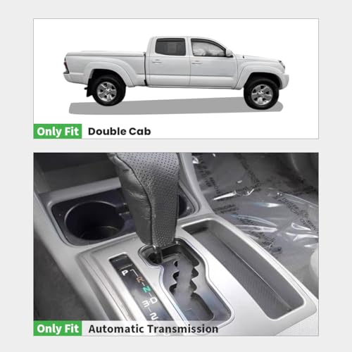 Image of LASFIT Floor Mats for Toyota Tacoma 2005-2011 Double Cab Auto Tran, Custom Fit All Weather Protection Durable TPE Floor Liners for 2005-2011 Tacoma Accessories Front & Rear 2 Row Row Car Mats, Black