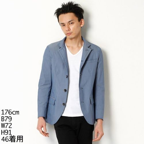 Amazon ミッシェルクランオム Michel Klein Homme アウトレット ジャケット ヘリンボーンジャケット ブルー 52 3l コート ジャケット 通販