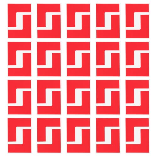 Image of PATIKIL 5S Location Marking Corner, 64 Pcs 5 x 5 x 2 cm PVC L-Shape Floor Marking Tape Workplace Floor Organization Markers for Office Warehouse Desk Table Top, Red
