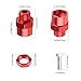 Hobbypark 4-Pack Aluminum Alloy 12mm to 17mm Wheel Hex Hubs Adapter Extension Conversion Nuts for 1/10 RC Car Upgrade 1/8 Tires (Red)