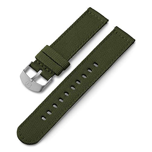 Timex 20mm Fabric Strap Green with Silver-Tone Buckle