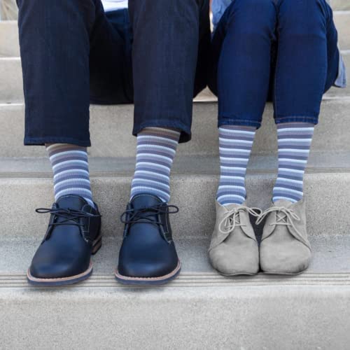 Image of Rejuva Stripe Pattern 15-20 mmHg Graduated Compression Socks for Women & Men