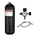 TUXING 4500psi 6.8L/414ci Carbon Fiber Paintball HPA Air Tank with PCP Compressed Air System with Valve Regulator Gauge for PCP Air Rifles (6.8L air Tank+Regulator+Blue Bag)
