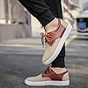 Skate Casual Shoes Mens, Canvas Casual Shoes Flat Bottom Boat Shoe Lightweight Low Top Shallow Shoe Non-Slip Outdoor Sneakers Solid Color Lace Up Sports Footwear Slip-On Round Toe Footwear #3