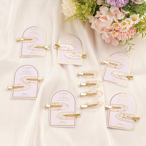 Pinzas para cabello No Bend Hair Clips, 24 piezas, doradas con glitter, sin marcas para peinados y maquillaje miniatura 5