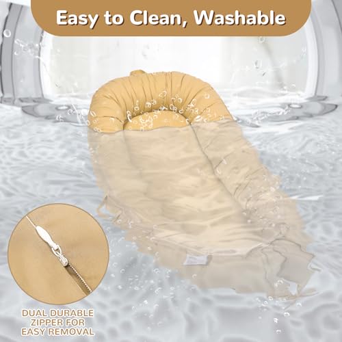 Image of EAQ Baby Lounger, Infant Lounger for Newborn,Portable Baby Nest Cover Breathable & Soft, Newborn Essentials