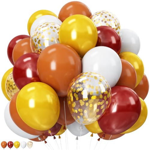 Image of Burnt Orange Brown Balloon, 12Inch Fall Balloon for Autumn Party Decoration