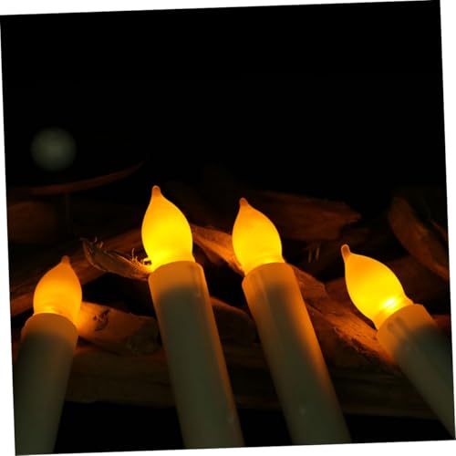 Velas LED delgadas de alta durabilidad con luz cálida efecto llama real 2