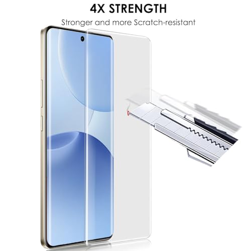 Image of STP FEEL Advanced UV Tempered Glass Screen Protector Guard Compatible For Tecno Camon 50 Ultra 5G (6.78 Inch, Pack of 2) Full Adhesive UV Curved Case Friendly HD Clarity with easy installation kit