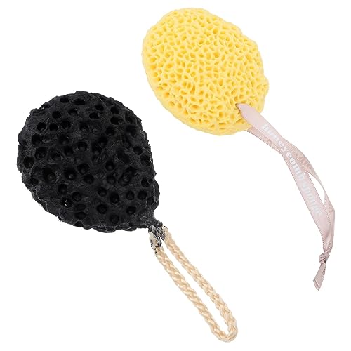 TOGEVAL 2Piezas Esponjas De Naturales Para Bebés y Adultos Unidades Exfoliantes Para Ducha Amigables Con Secado y Limpieza