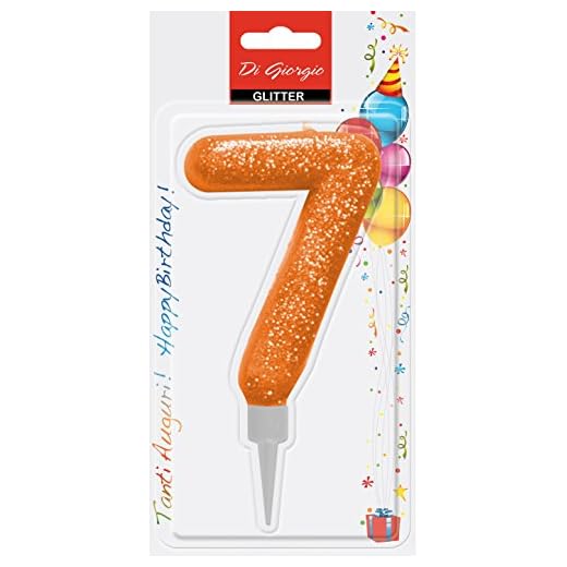 Cereria di Giorgio - Vela de cumpleaños gigante con brillo número 7, 58160_67