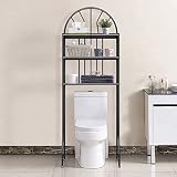 Majzya Over The Toilet Storage Rack, 3-Tier Bathroom Organizer Bathroom Shelf Space Saver, Freestand