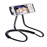 [Updated Lengthen Version]Lazy Cell Phone Holder - 27.6''/70cm Mobile Phone Tablet Flexible Clip Bracket Stand,DIY Free Rotating Mounts for Table Bed Sofa Car (Black)