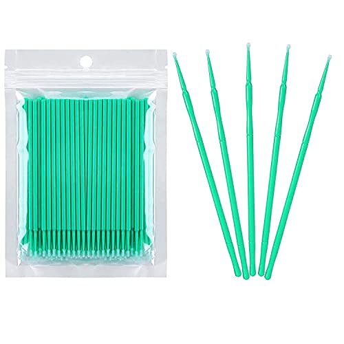 100Pcs Durable Micro Disposable Eyelash Applicators, Eyelash Dedicated Extension Individual Applicators Mascara Brush for Make up, Clean and Compatible