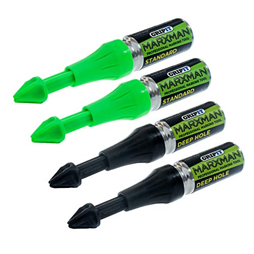 Marxman Green Standard x2 Chalk Black Deep x2 - Juego de herramientas para marcar agujeros